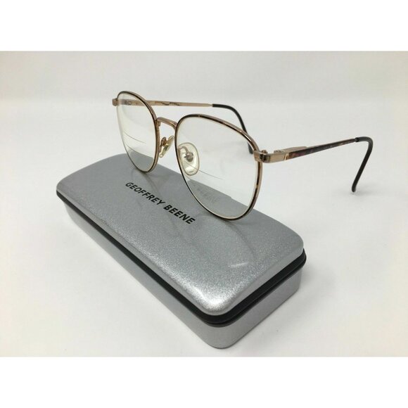 Geoffrey Beene Eyeglasses GB1031 52 [] 17 135 Gold And Tortoise Flex Hinge - Picture 1 of 10
